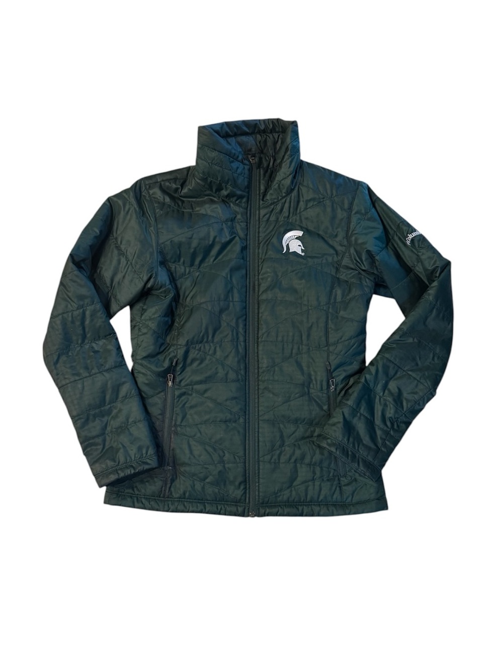 Columbia Omni-Heat Michigan State MSU Jacket Zip Up Insulated Coat Size Small